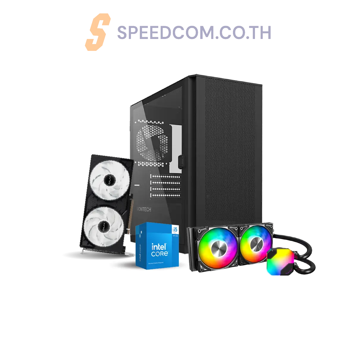 คอมประกอบ SPOL-MONTECH SET 3-i5-14400F-32GB-1TB-5070SpeedCom