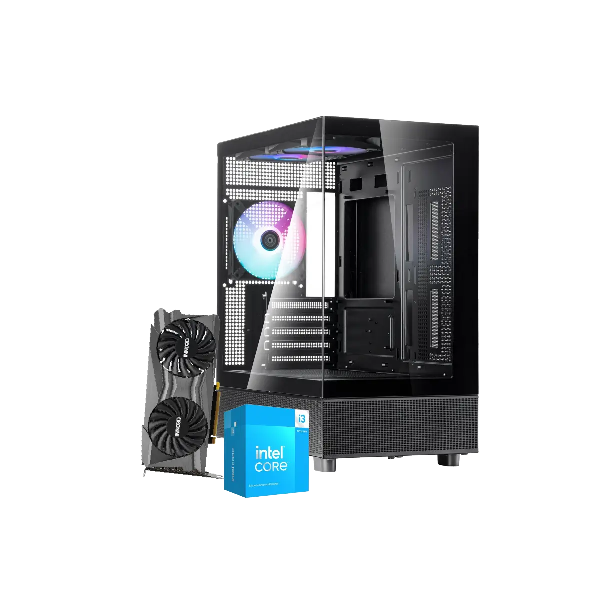 คอมประกอบ SPOL-SILVER STONE SET 1-i3-14100F-16GB-512GB-3050SpeedCom