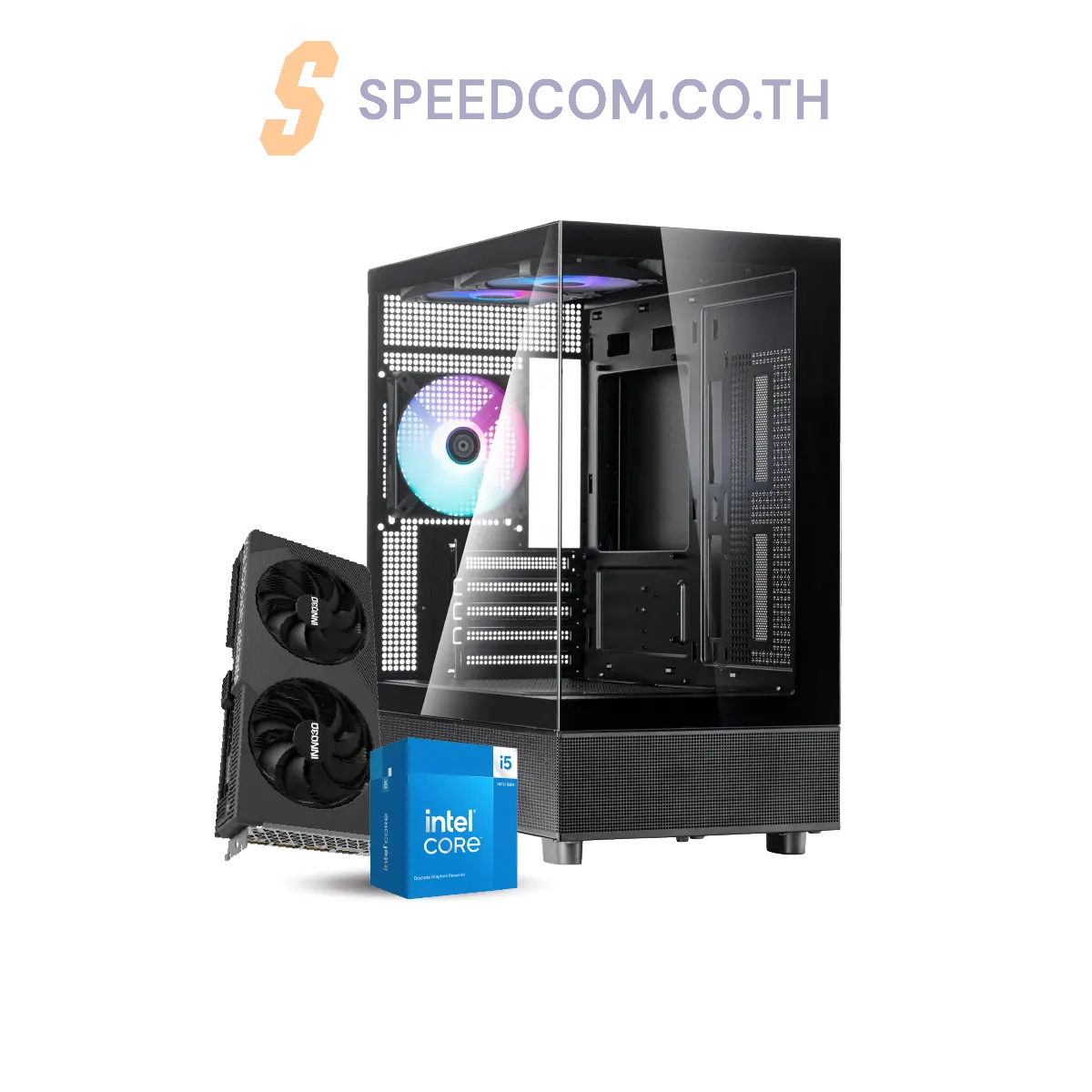 คอมประกอบ SPOL-SILVER STONE SET 2-i5-14400F-32GB-1TB-5060 - SpeedCom