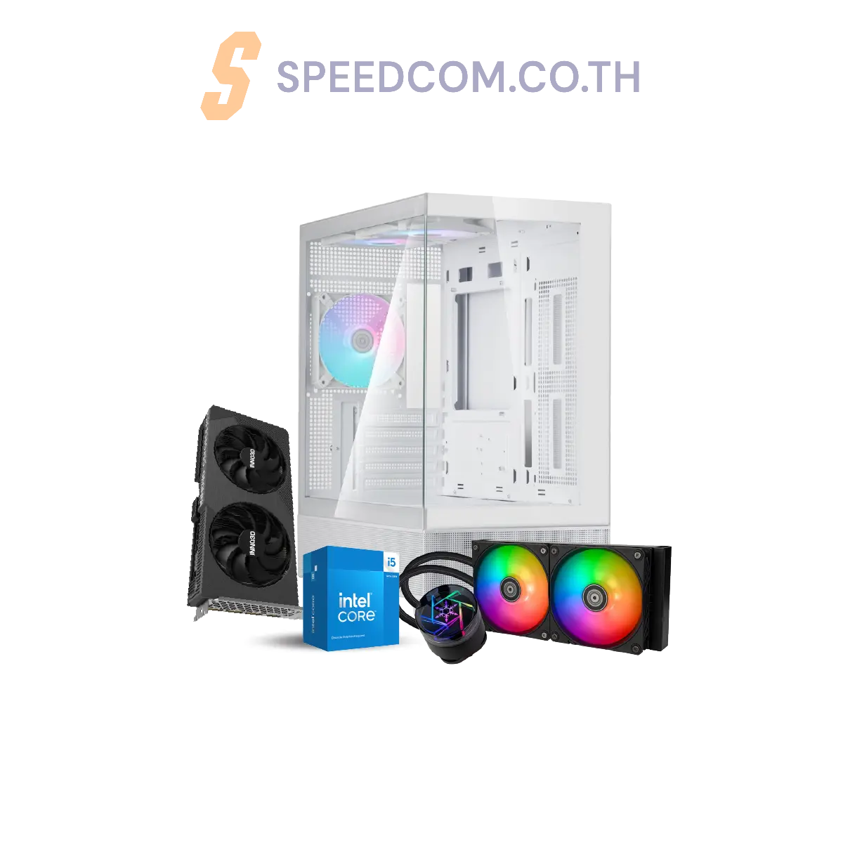 คอมประกอบ SPOL-SILVER STONE SET 4-i5-14400F-32GB-1TB-5060 - SpeedCom