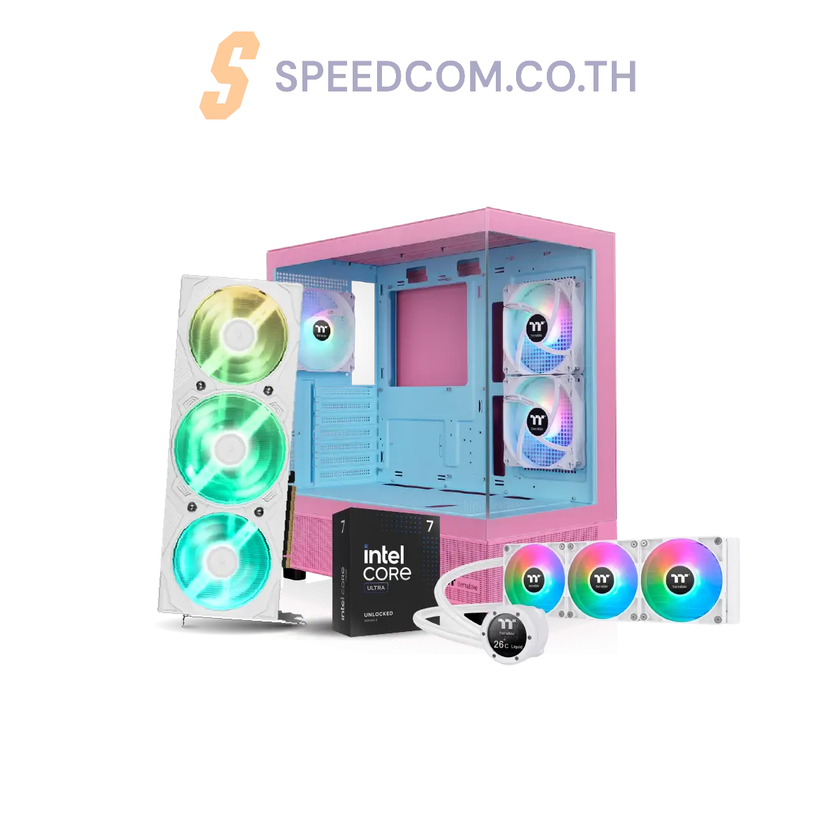 คอมประกอบ SPOL-THERMALTAKE SET 4-ULTRA 7 265K-32GB-1TB-5070TI - SpeedCom