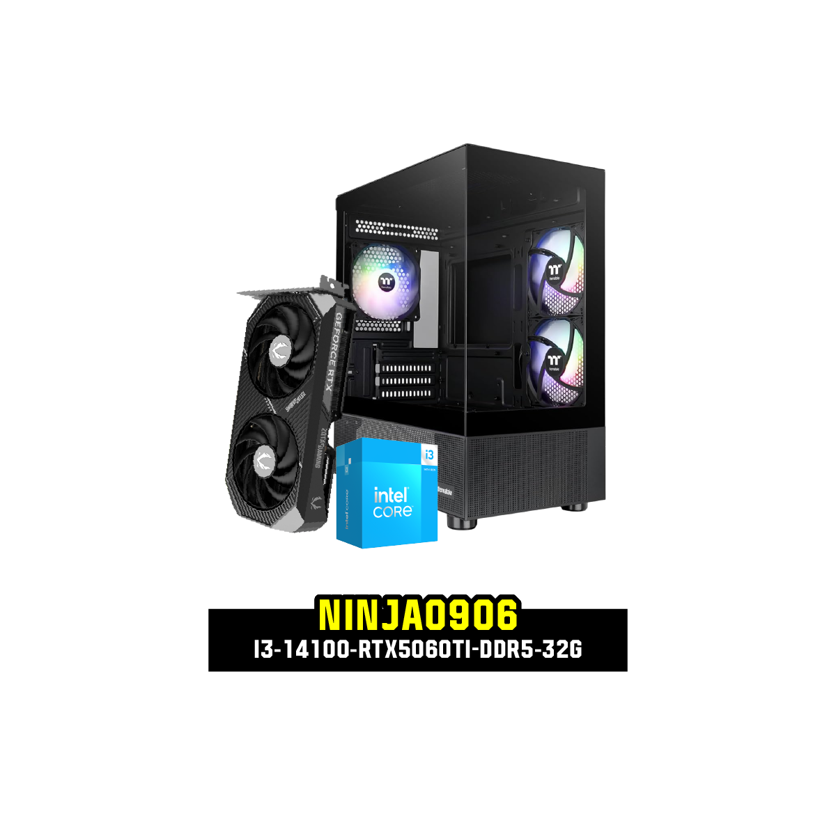 คอมประกอบ Set NINJA0906-I3-14100-RTX5060TI-DDR5-32G