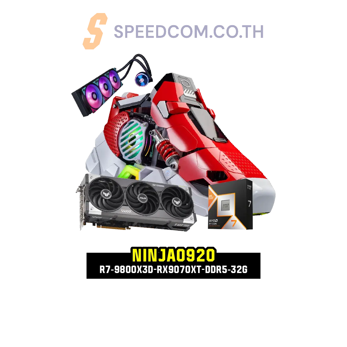 คอมประกอบ Set NINJA0920-R7-9800X3D-RX9070XT-DDR5-32G