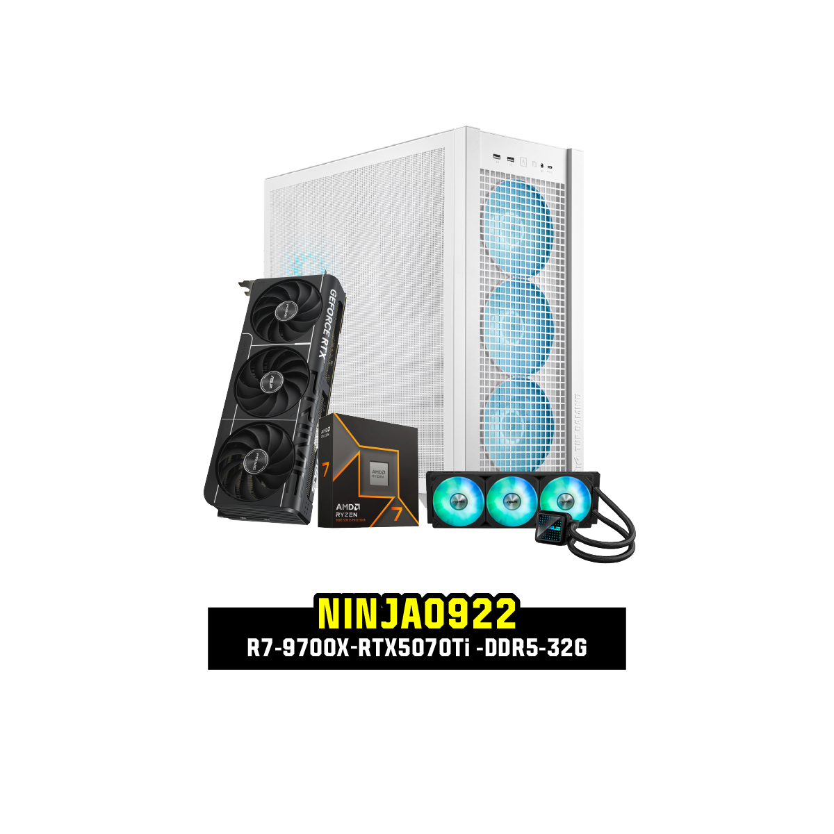 คอมประกอบ Set NINJA0922-R7-9700X-RTX5070Ti -DDR5-32G