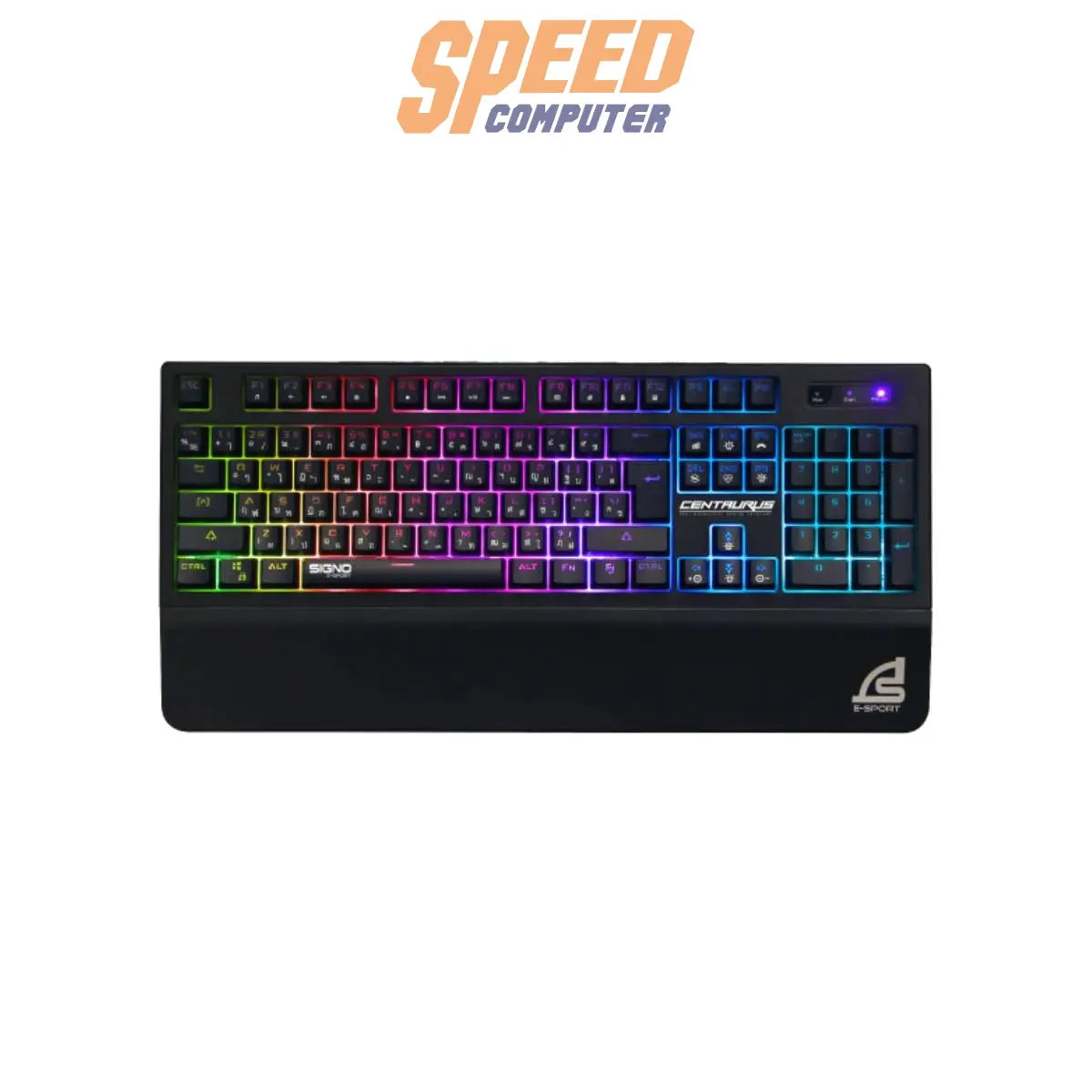 คีย์บอร์ดไร้สาย Signo รุ่น KB730 Centaurus สีดำ มาพร้อมไฟ RGB ปรับได้หลายโหมด รองรับการเชื่อมต่อไร้สายและใช้งานสะดวกสำหรับเกมเมอร์และใช้งานทั่วไป