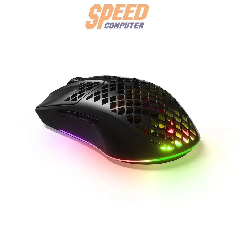 เมาส์ไร้สาย Steelseries Aerox 3 Wireless สีดำ (Black Onyx) - SpeedCom
