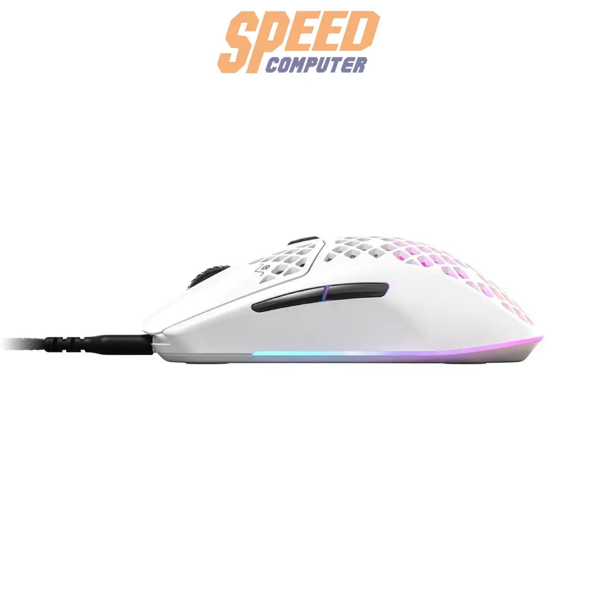 เมาส์ Steelseries Aerox 3 สีขาว (Snow)SpeedCom
