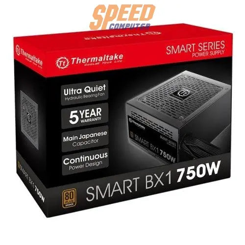 อุปกรณ์จ่ายไฟ THERMALTAKE SMART BX1 750W 80 PLUS BRONZE ATX PS - SPD - 0750NNFABE - 4 สีดำ - SpeedCom