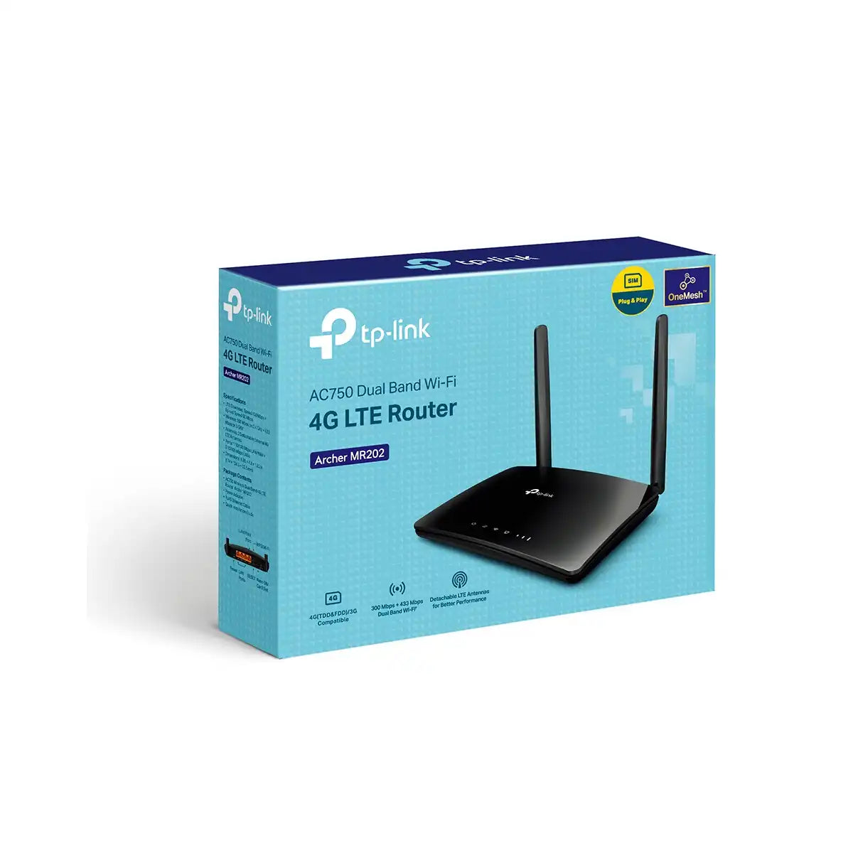 เราเตอร์ TP-Link ARCHER-MR202 AC750 Wireless Dual Band 4G LTE Router