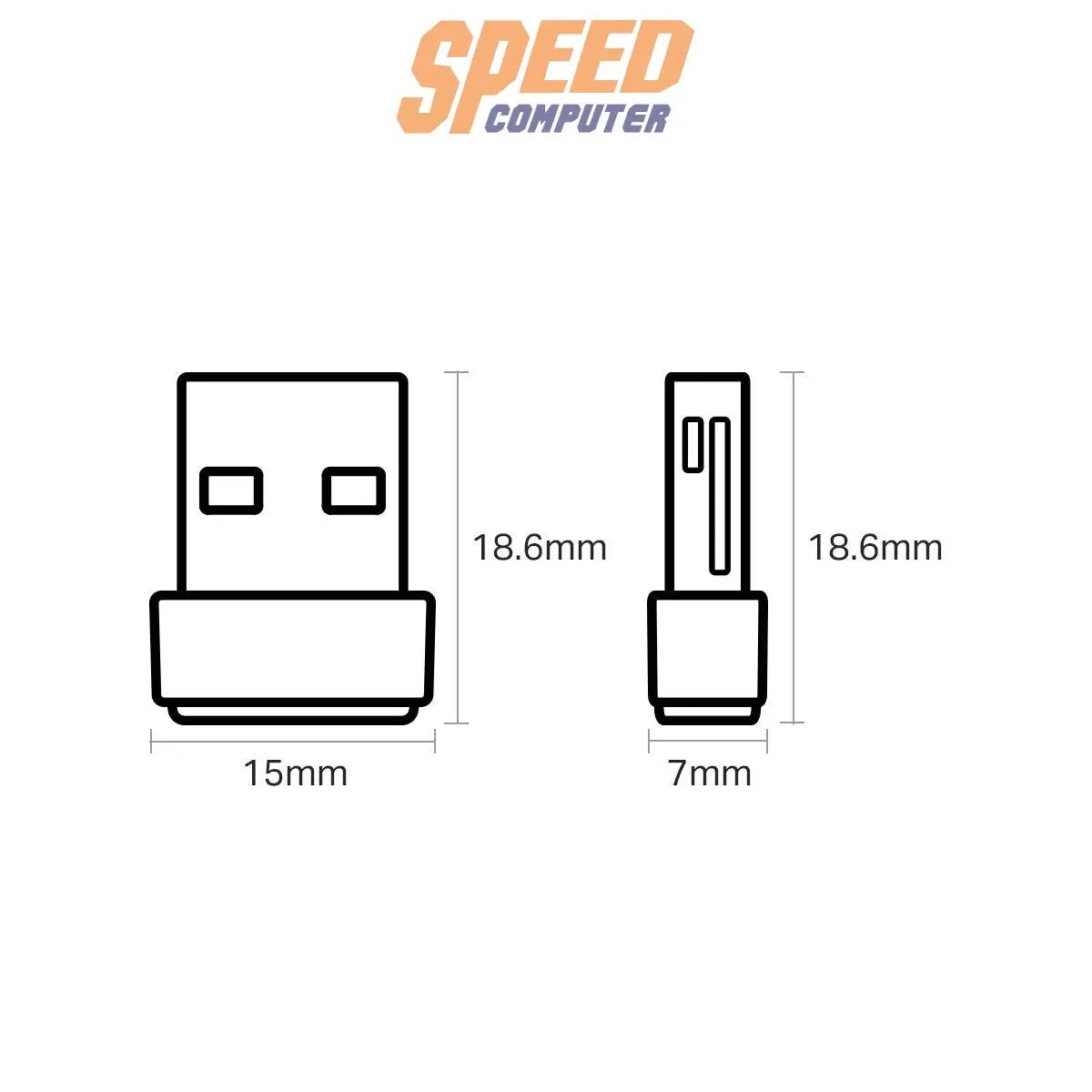 อุปกรณ์รับสัญญาณ Wi-Fi TP-Link Archer T2U Nano ขนาดเล็ก รองรับ Dual Band ความเร็วสูงสุด AC600 เชื่อมต่อผ่าน USB เหมาะสำหรับอัปเกรด Wi-Fi ให้พีซีและโน้ตบุ๊ก