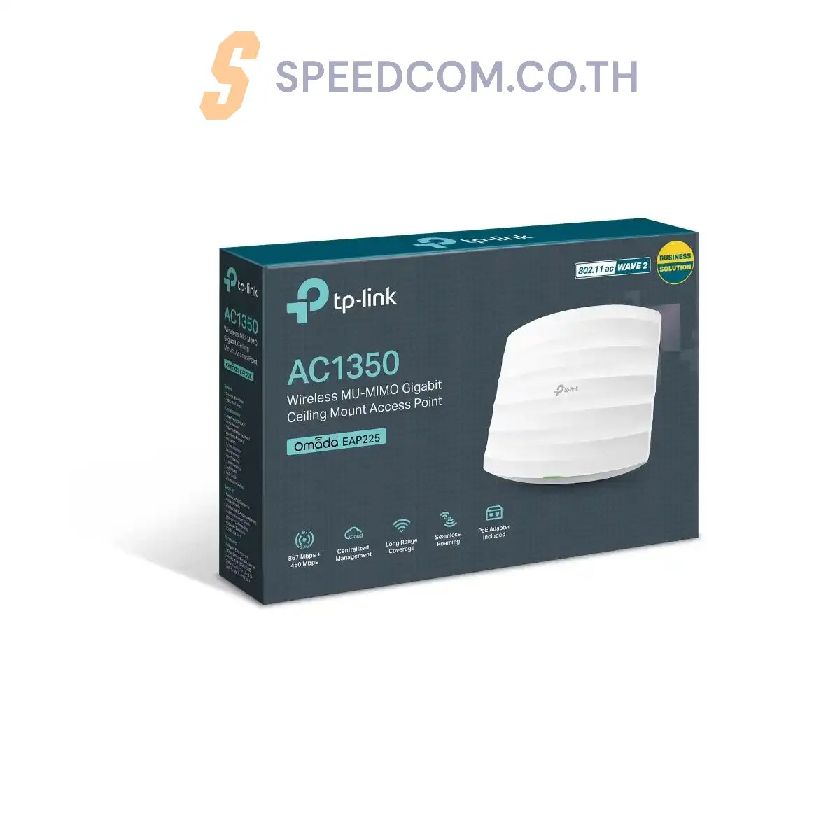 อุปกรณ์ขยายสัญญาณ TP-Link EAP225 V4 AC1350 Wireless MU-MIMO Gigabit