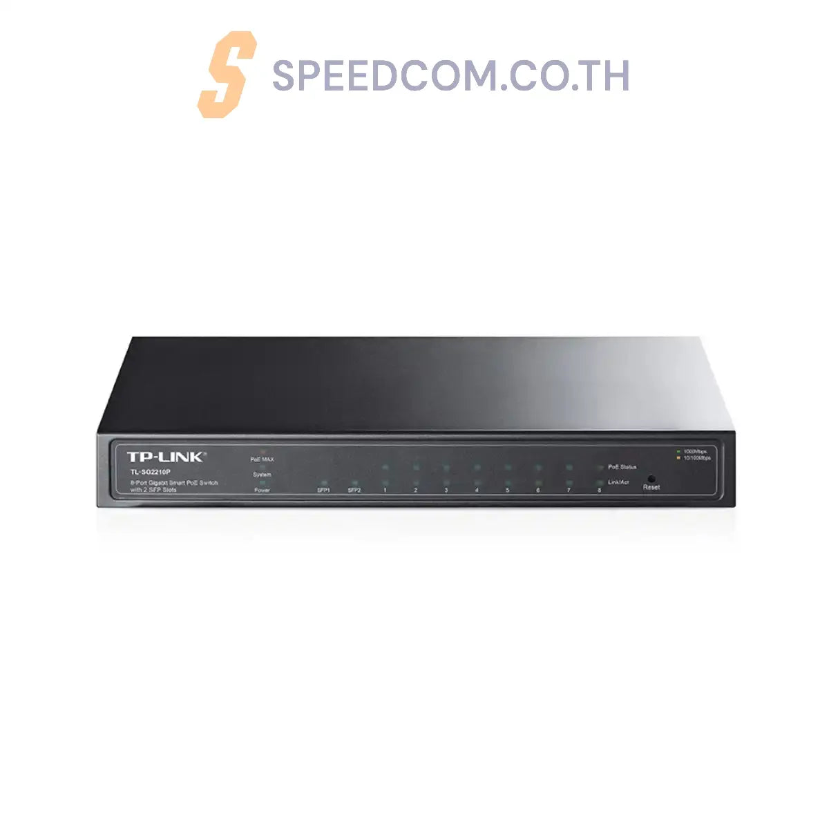 สวิตช์ฮับ TP-Link TL-SG2210P 8-Port Gigabit Smart PoE with 2 SFP Slots