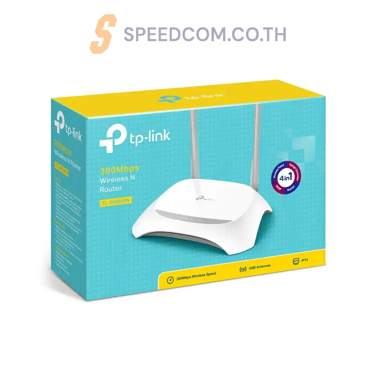 เราเตอร์ TP-Link TL-WR840N 300Mbps Wireless N Speed สีขาว