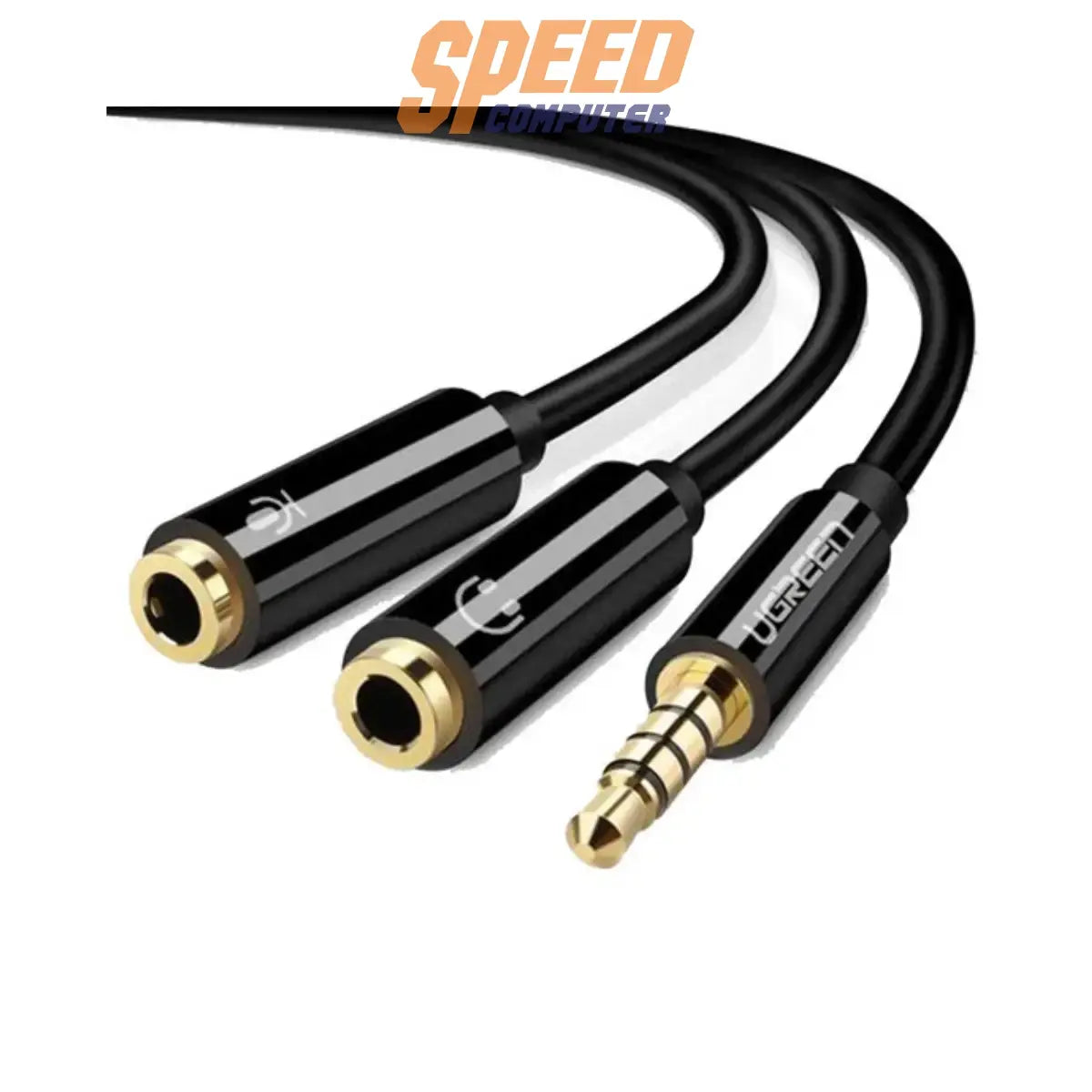 อุปกรณ์แยกสัญญาณเสียง UGREEN รุ่น 30620 สำหรับหูฟังและไมโครโฟนแบบแยกช่อง ขั้วต่อ AUX 3.5 มม.