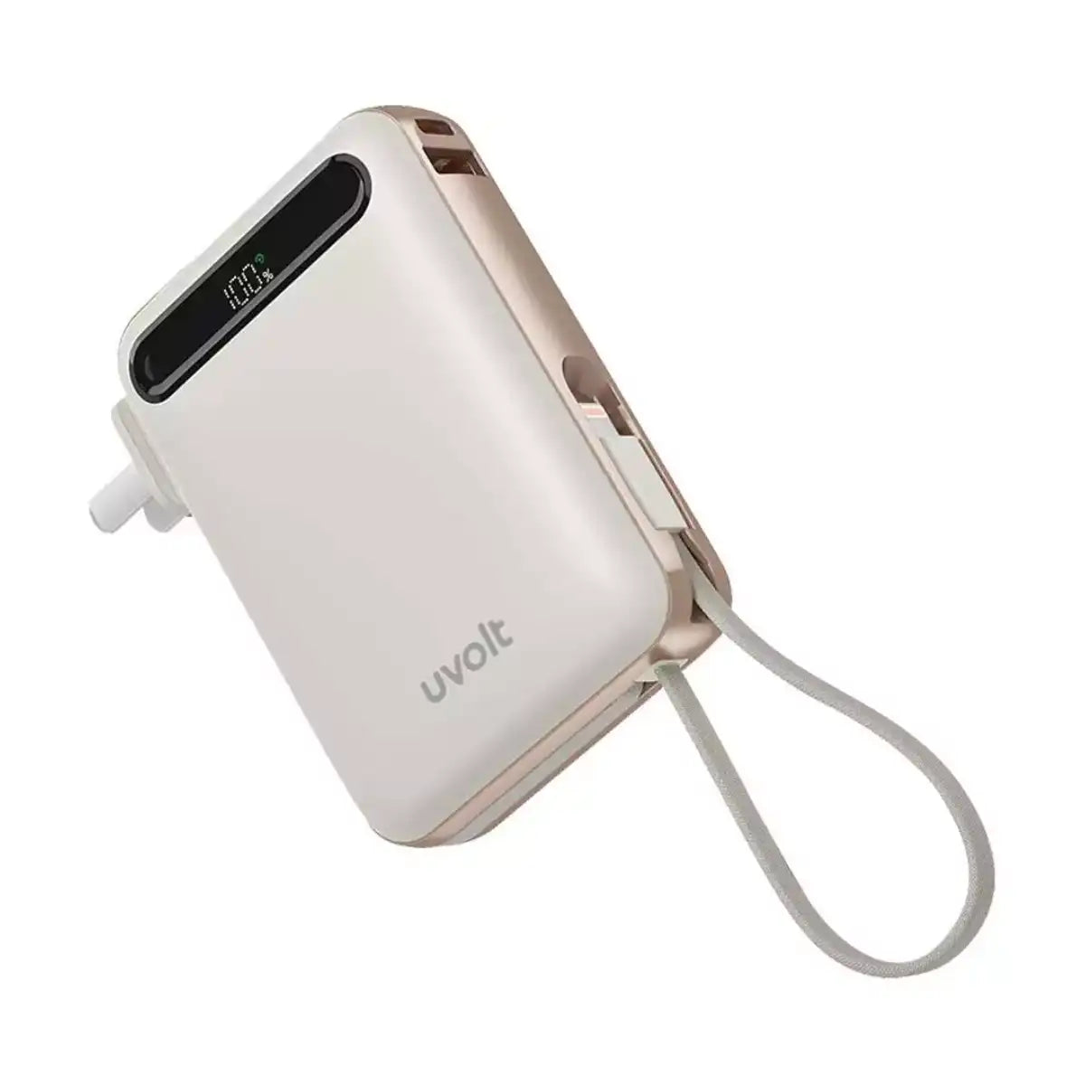 แบตเตอรี่สำรอง UVOLT UVP10AC-01 10KmAh 1C+1QC 22.5W AC C&L Cable