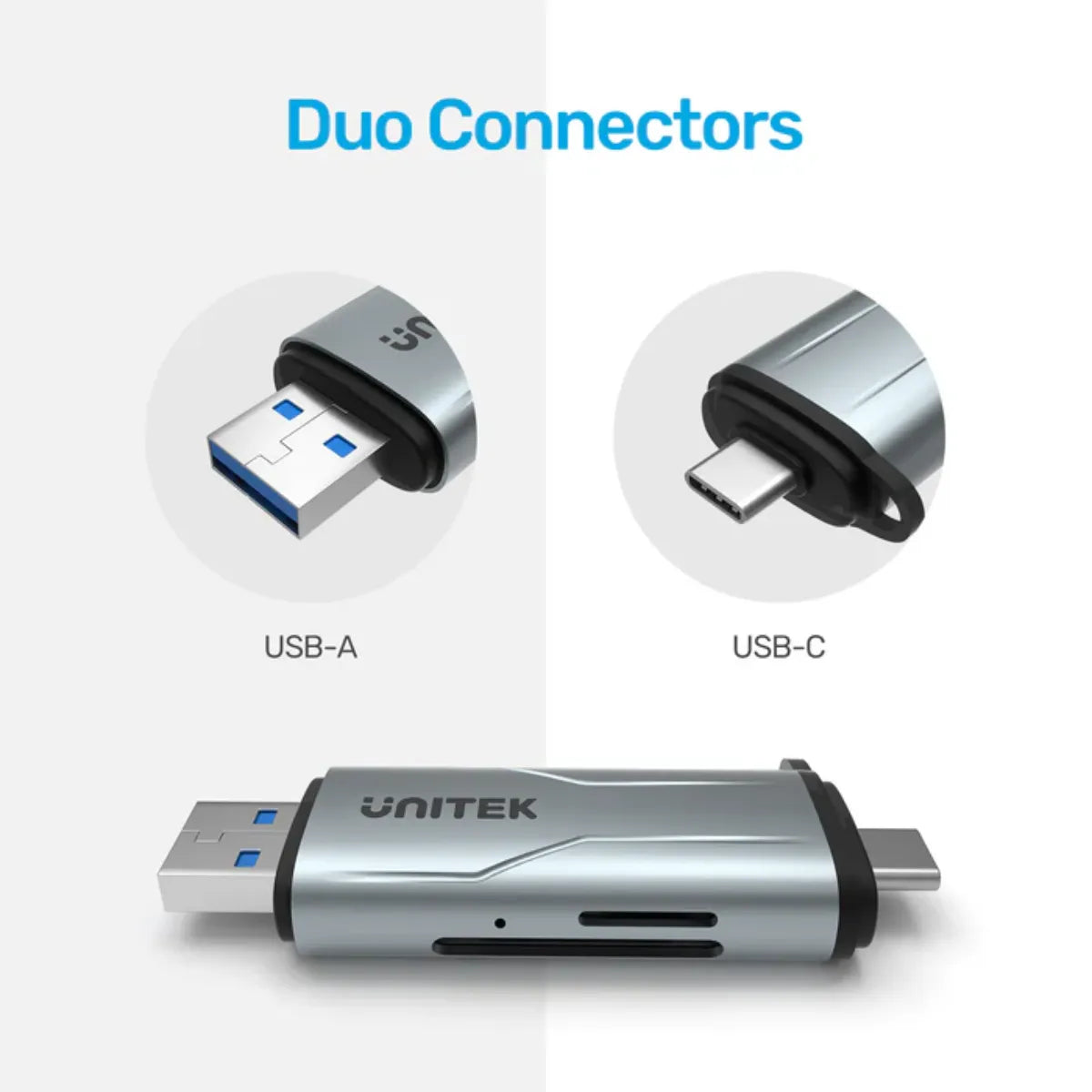 อุปกรณ์แปลงสัญญาณ Unitek 2-in-1 SD 3.0 Card Reader - SpeedCom