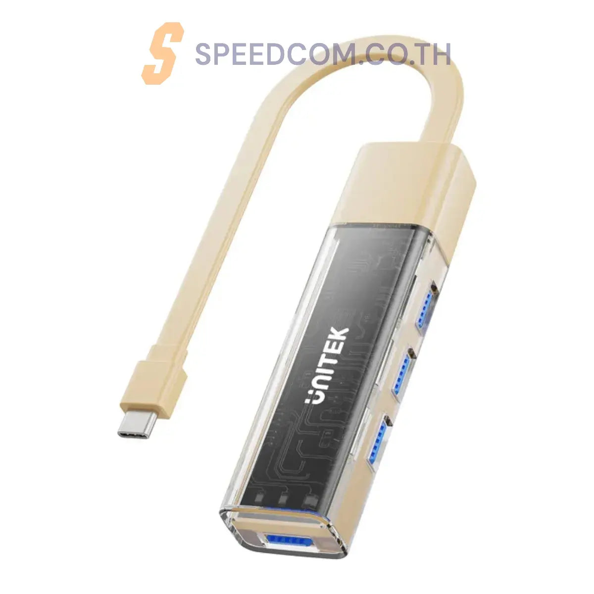 อุปกรณ์แปลงสัญญาณ Unitek Bi-Directional Hub with Detachable Cable - SpeedCom