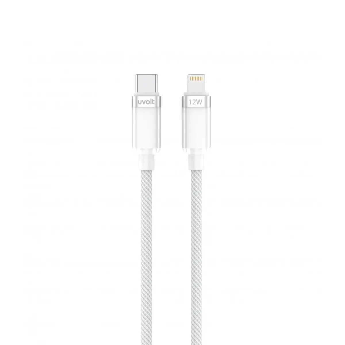 สายชาร์จ Uvolt UVCL-01-WHT USB-C to Lightning 27W 1.2M สีขาว - SpeedCom