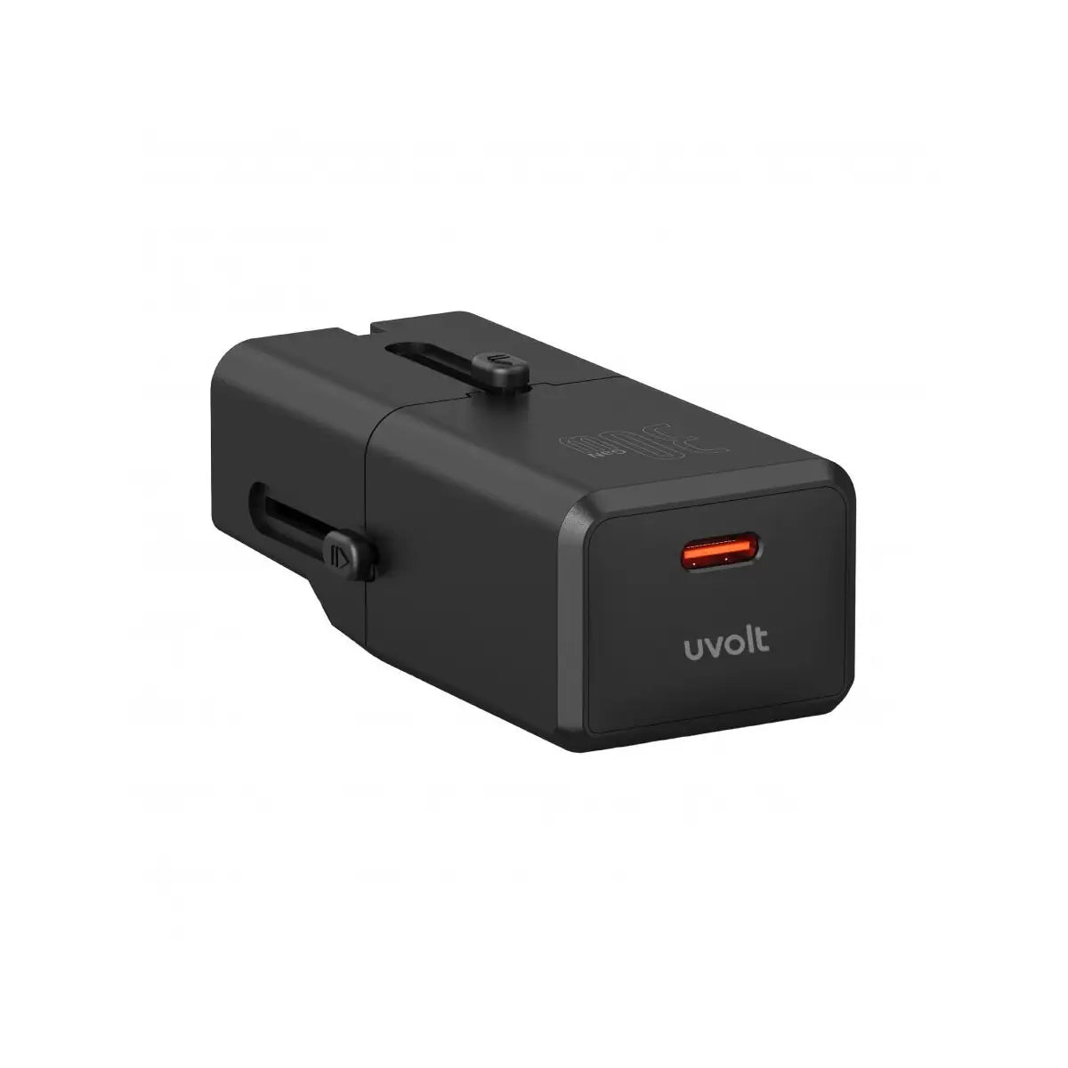 หัวชาร์จ Uvolt UVTA-01-BLK Travel adapter USB C 30W สีดำ - SpeedCom