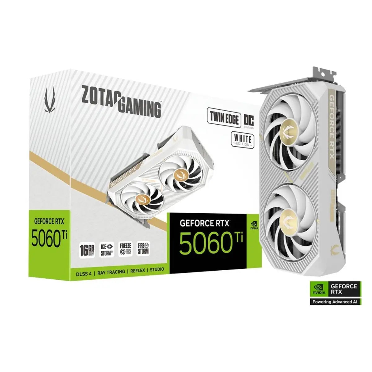 การ์ดจอ ZOTAC GeForce RTX 5060 Ti Twin Edge OC White Edition 16GB GDDR7 - SpeedCom