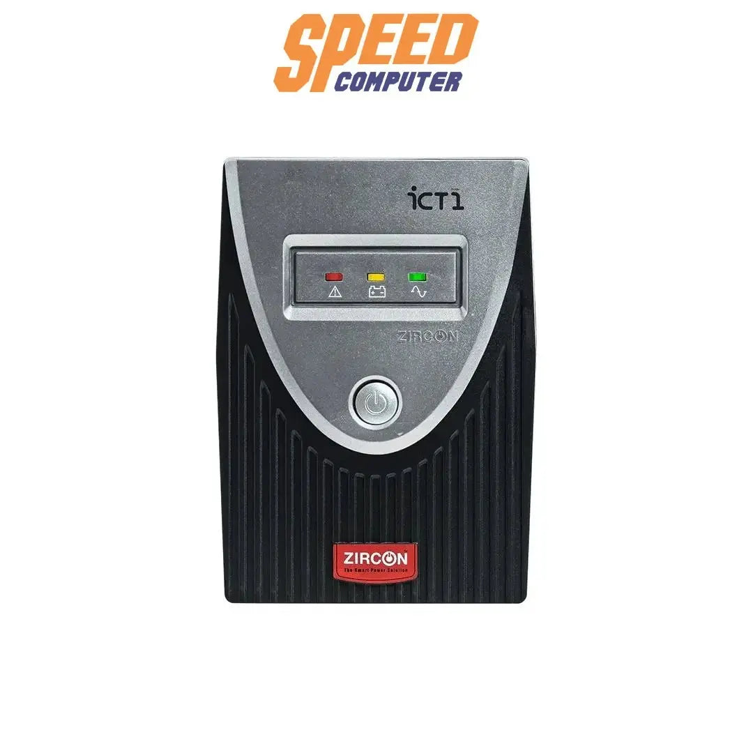 เครื่องสำรองไฟฟ้า Zircon ICT 1 800VA 480วัตต์ สีดำ - SpeedCom