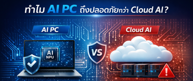 ทำไม AI PC ถึงปลอดภัยกว่า Cloud AI? ทางเลือกใหม่ขององค์กรที่ต้องการ