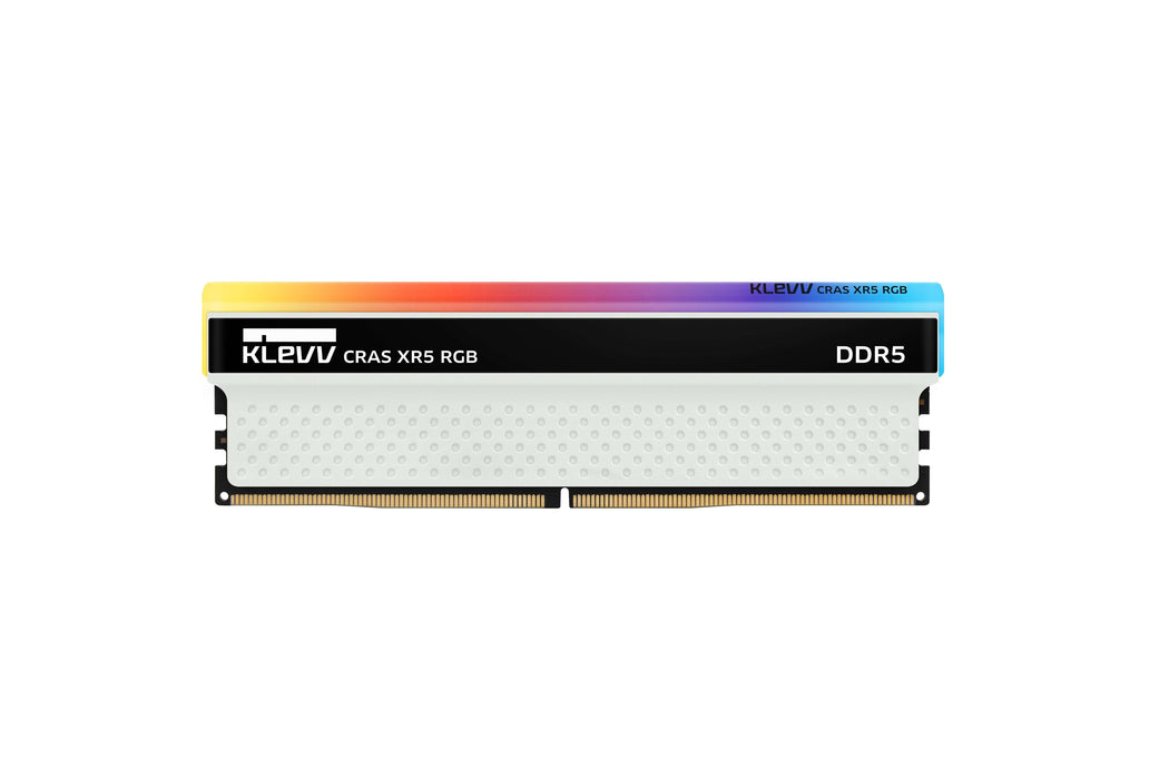 หน่วยความจำ แรม พีซี KLEVV CRAS XR5 RGB 32GB (16GBX2) DDR5 6000MHz KD5AGUA80-60A320S สีขาว