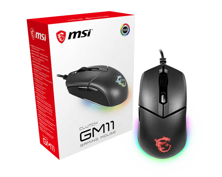 เมาส์ MSI CLUTCH GM11 S12-0401650-CLA สีดำSpeedCom