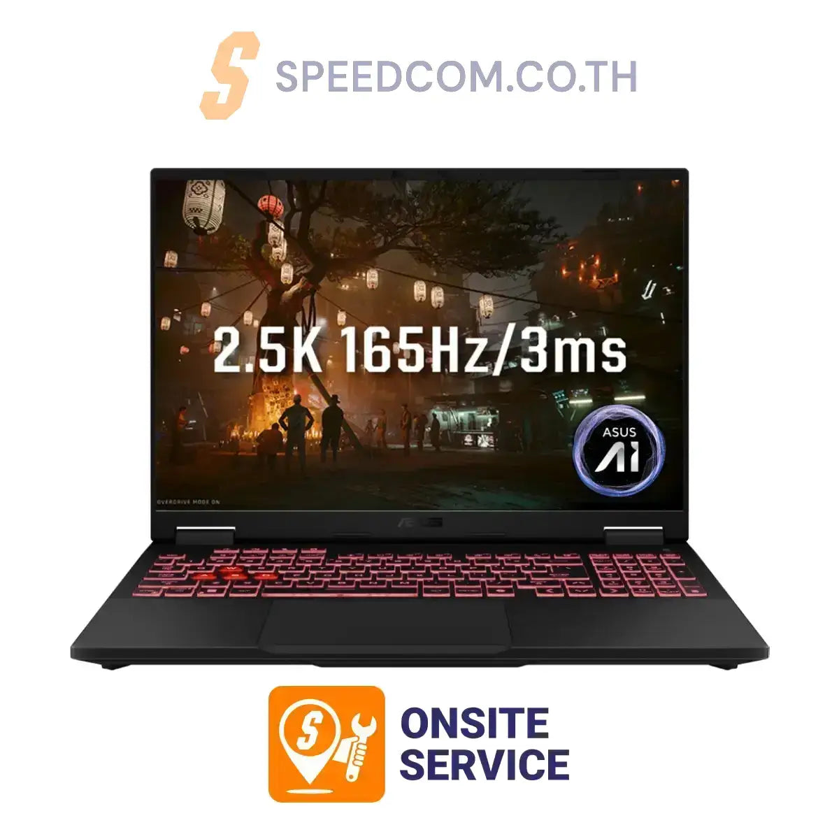 โน๊ตบุ๊ค Asus TUF Gaming A16 FA608UP-QT016W Ryzen 7 สีเทา (Jaeger Gray)SpeedCom