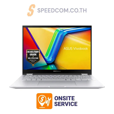 โน๊ตบุ๊ค 2 in 1 Asus Vivobook S14 TP3402VA-LZ575WA i5 Gen13 สีเงิน (Cool Silver)SpeedCom