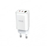 หัวชาร์จ Uvolt UVA65W-01-WHT Wall Charger 65W สีขาว - SpeedCom