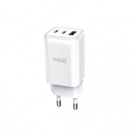 หัวชาร์จ Uvolt UVA65W-01-WHT Wall Charger 65W สีขาว - SpeedCom