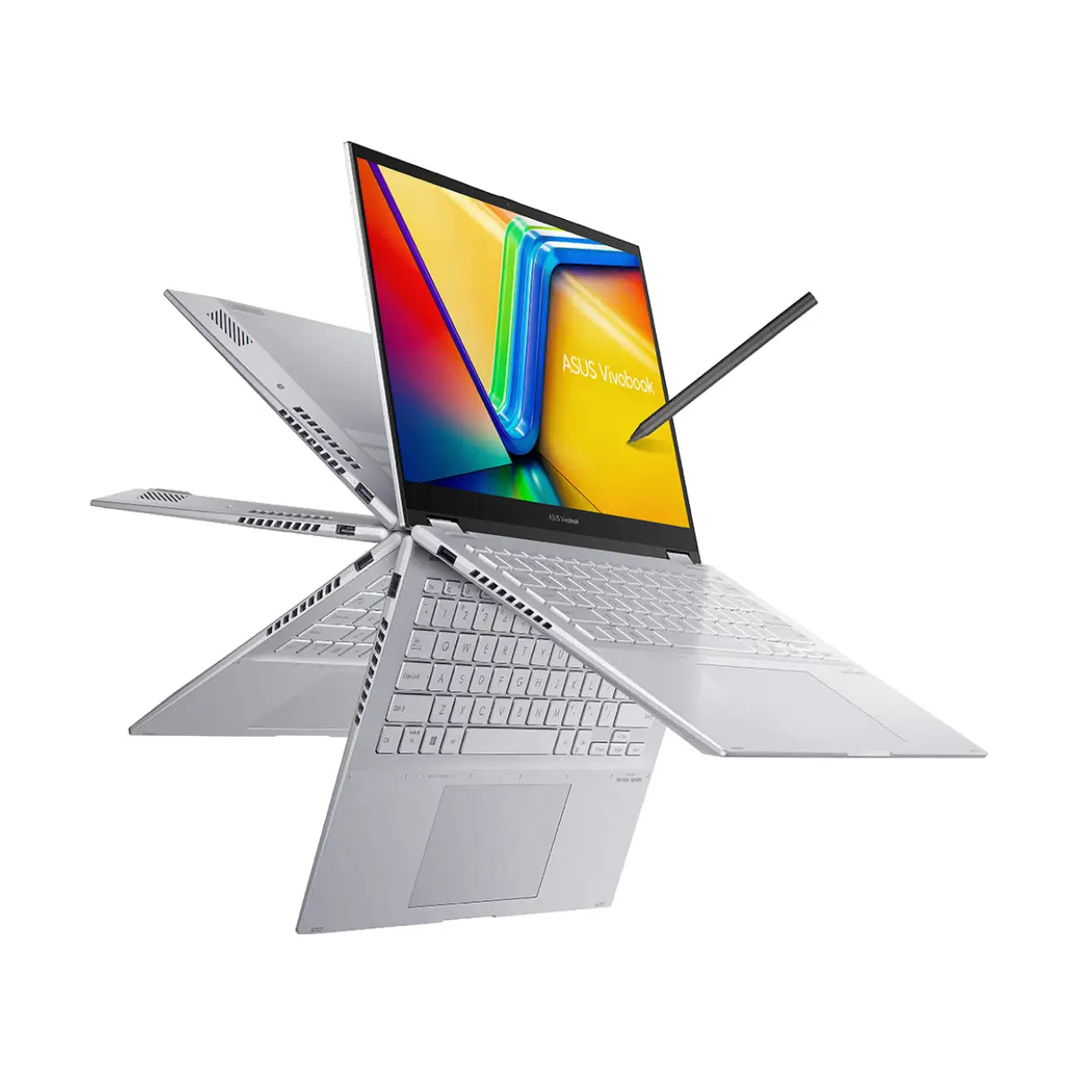 โน๊ตบุ๊ค 2 in 1 Asus Vivobook S14 TP3402VA-LZ575WA i5 Gen13 สีเงิน (Cool Silver)