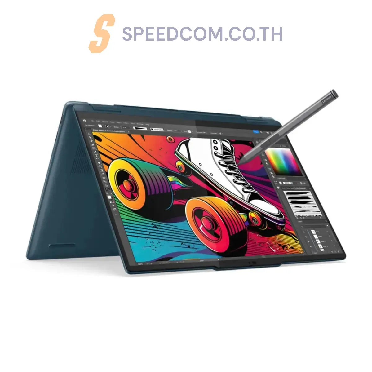 โน๊ตบุ๊ค 2 in 1 Lenovo Yoga 7 14IML9-83DJ00H5TA Ultra 7 สีน้ำเงิน (Tidal Teal) - SpeedCom