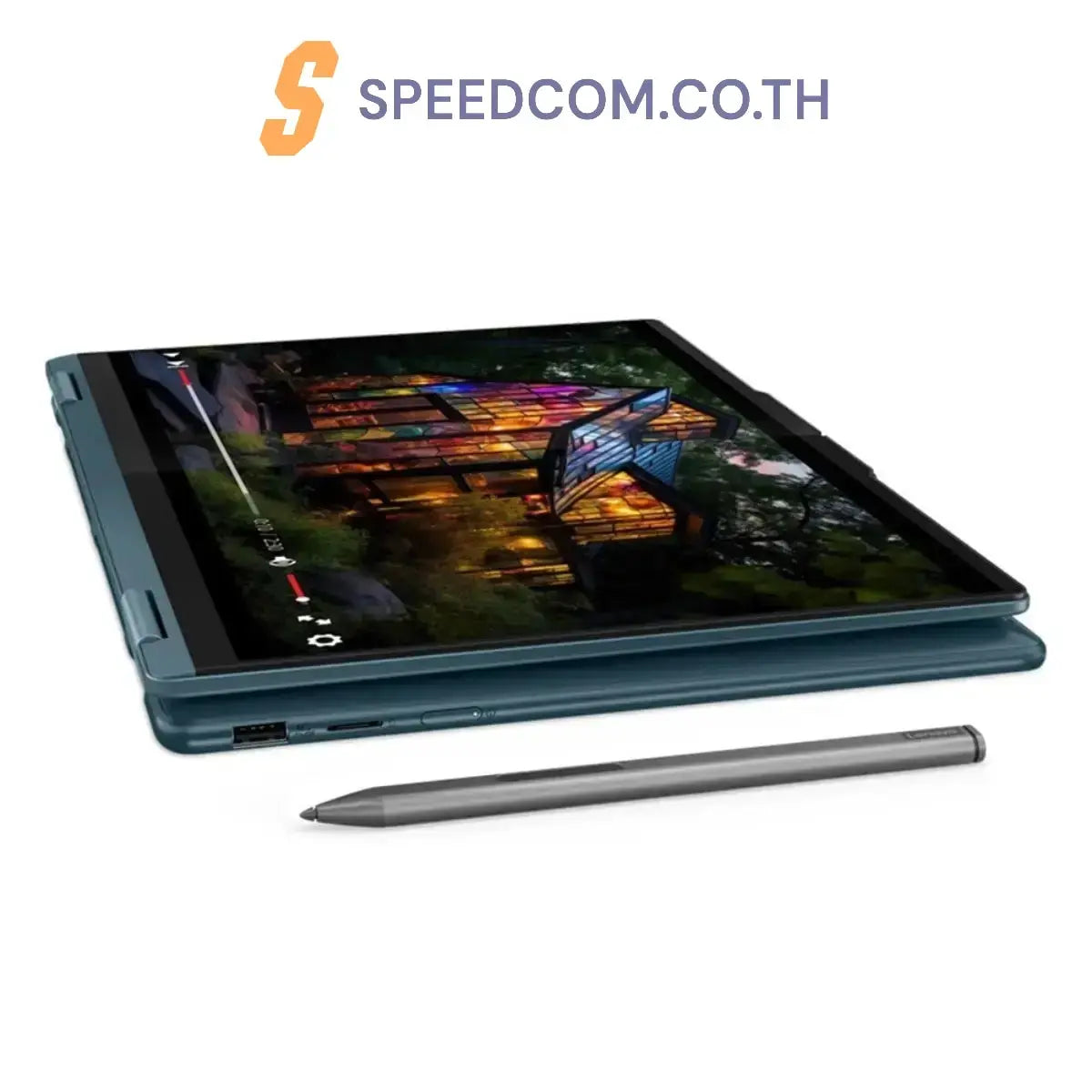 โน๊ตบุ๊ค 2 in 1 Lenovo Yoga 7 14IML9-83DJ00H4TA Ultra 5 สีน้ำเงิน (Tidal Teal) - SpeedCom