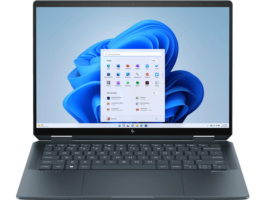 โน๊ตบุ๊ค 2 in 1 HP Spectre x360 14-eu0010TU (9Q4D6PA) Ultra 7 สีน้ำเงิน (Slate Blue) - SpeedCom