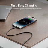 สายชาร์จ Belkin BoostCharge Pro USB-C Braided Cable to Lightning 2m - SpeedCom
