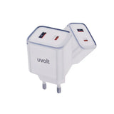 หัวชาร์จ Uvolt UVA45W-01-WHT Wall Charger 45W สีขาว - SpeedCom