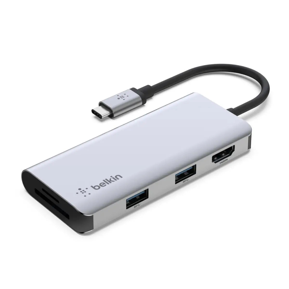 อุปกรณ์แปลงสัญญาณ Belkin USB-C 5-in-1 Multiport Adapter Hub (AVC007btSGY) - SpeedCom
