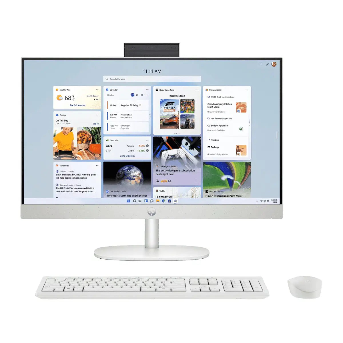 ออลอินวัน HP All In One 24-CR0014D i5 Gen13 สีขาว (Shell white)
