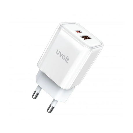 หัวชาร์จ Uvolt UVA33W-01-WHT Wall Charger 33W สีขาว - SpeedCom