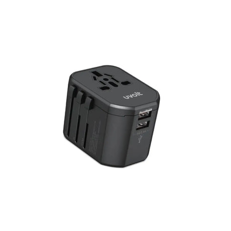 หัวชาร์จ Uvolt UVTA-02-BLK Travel Adapter 2USB 12W สีดำ - SpeedCom