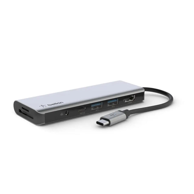 อุปกรณ์แปลงสัญญาณ Belkin USB-C 7-in-1 Multiport Hub Adapter (AVC009btSGY) - SpeedCom