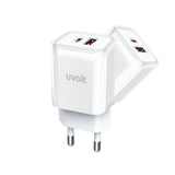 หัวชาร์จ Uvolt UVA33W-01-WHT Wall Charger 33W สีขาว - SpeedCom