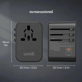 หัวชาร์จ Uvolt UVTA-04-BLK Travel Adapter 2C PD 35W + 3USB สีดำ - SpeedCom