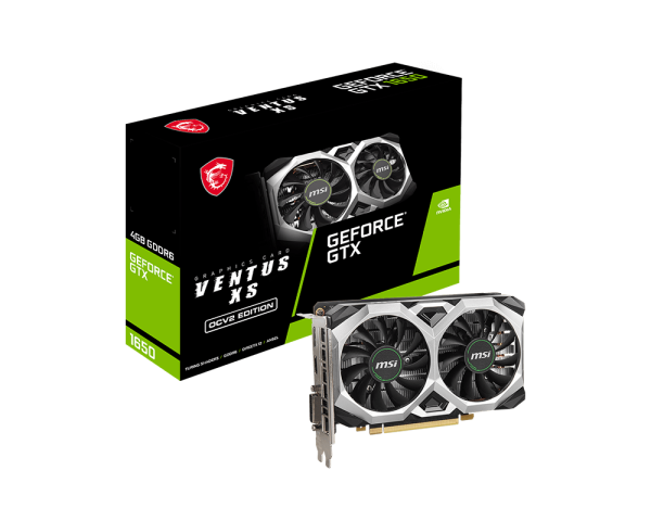 การ์ดจอ MSI GeForce GTX 1650 D6 VENTUS XS OCV2 4GB GDDR6