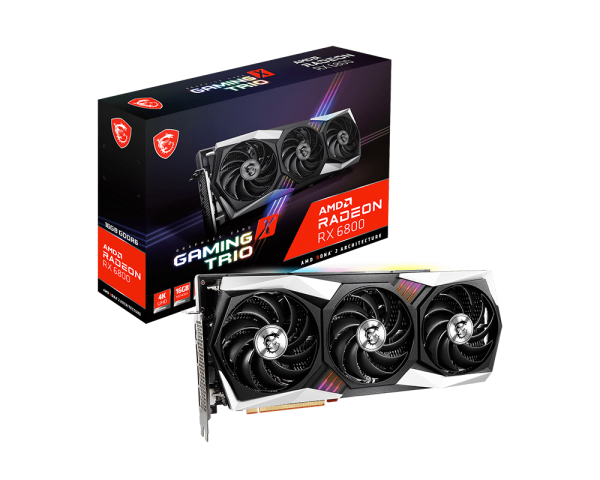 การ์ดจอ MSI Radeon RX 6800 GAMING X TRIO 16G