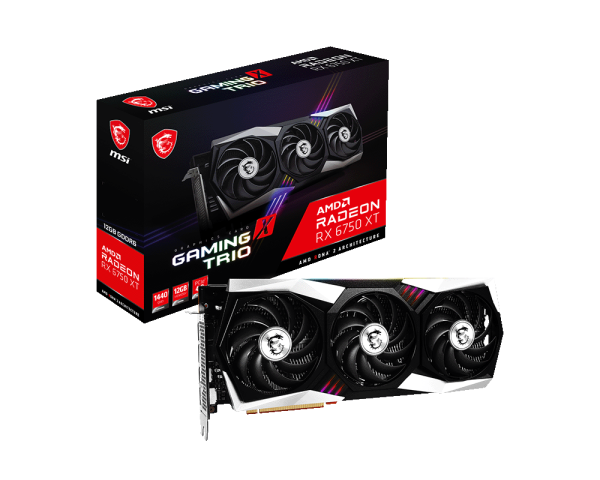 การ์ดจอ MSI Radeon RX 6750 XT GAMING X TRIO 12G