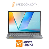 โน๊ตบุ๊ค Asus Vivobook S14 S3407QA-OLED053WA Snapdragon X สีเงิน(Cool silver)SpeedCom