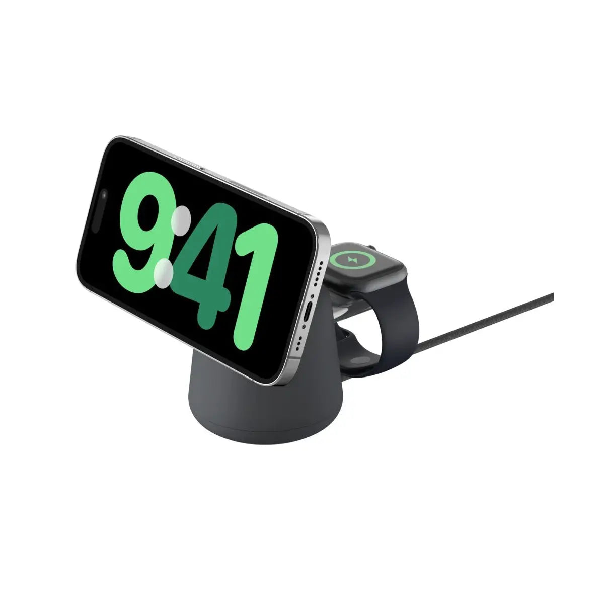 แท่นชาร์จไร้สาย Belkin 2-in-1 Wireless Charging Dock with MagSafe 15W - SpeedCom